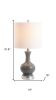 Set of Two 22" Silver Urn Bedside Lamps With Drum Shades