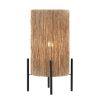 17" Black Table Lamp With Cylinder Shade