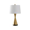 Set of Two 26" Black Novelty Table Lamps With Empire Shades