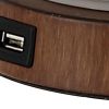 23" Brown Globe Bedside Lamp With Empire Shade