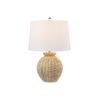 Set of Two 23" Clear Round Table Lamps With Empire Shades