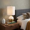 24" Gold Globe Table Lamp With Drum Shade