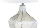 26" Clear Gourd Table Lamp With Drum Shade