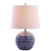 21" Clear Novelty Table Lamp LED With Drum Shade