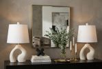 Set of Two 19" Clear Novelty Table Lamps LED With Empire Shades