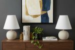 Set of Two 18" Clear Novelty Table Lamps With Cone Shades