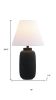 Set of Two 25" Black Urn Table Lamps With Cone Shades