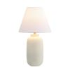Set of Two 25" Cream Table Lamps With Cone Shades
