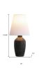 Set of Two 19" Black Urn Bedside Lamps With Empire Shades