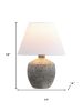 Set of Two 18" Gray Novelty Bedside Lamps With Empire Shades