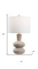 24" Brown Gourd Table Lamp With Drum Shade