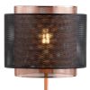 20" Copper Table Lamp With Cylinder Shade