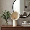 18" Clear Geometric Table Lamp With Globe Shade