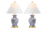 Set of Two 21" Gold Novelty Table Lamps LED With Empire Shades