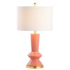 27" Gold Geometric Table Lamp LED With Drum Shade