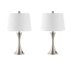 Set of Two 23" Clear Novelty Table Lamps With Empire Shades