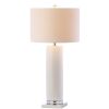 32" Silver Novelty Table Lamp LED With Drum Shade