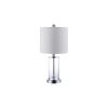 Set of Two 21" Silver USB Table Lamps With Drum Shades