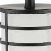 27" Black USB Table Lamp With Drum Shade