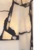 24" Black And White Table Lamp With Drum Shade