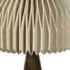 16" Natural Geometric Table Lamp LED With Dome Shade