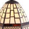 12" Brown Mosaic Tile Novelty Tiffany Lamp With Empire Shade