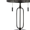 27" Antiqued Bronze Novelty Table Lamp With Drum Shade