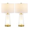 Set of Two 26" Gold Lighthouse Table Lamps With Drum Shades