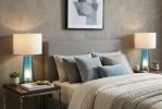 Set of Two 26" Silver Lighthouse Table Lamps With Drum Shades