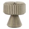 13" Natural Geometric Bedside Lamp With Cylinder Shade