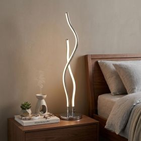26" Silver Novelty Table Lamp LED
