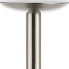 12" Nickel Novelty USB Table Lamp With Globe Shade