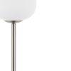 12" Nickel Novelty USB Table Lamp With Globe Shade