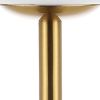 12" Gold USB Table Lamp With Globe Shade