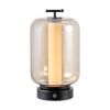 Set of Two 11" Black Lantern USB Table Lamps