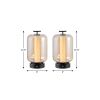Set of Two 11" Black Lantern USB Table Lamps