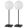 Set of Two 18" Black USB Table Lamps