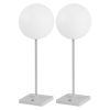 Set of Two 18" Gray USB Table Lamps LED