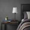 13" Antiqued Bronze USB Table Lamp With Empire Shade