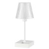13" White USB Table Lamp With Empire Shade