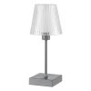 13" Gray USB Table Lamp With Empire Shade
