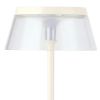 Set of Two 11" White Geometric USB Bedside Lamps With Novelty Shades