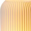9" Beige Ribbed USB Lantern With Novelty Shade