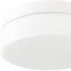 11" White Metal And Glass Flush Mount Ceiling Light