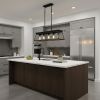 Black Metal Five Light Geometric And Kitchen Island Ceiling Light