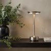 11" Silver Round Table Lamp