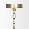 Gold Metal Dimmable Chandelier With Gold Shades
