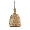 Brown Metal Single Ceiling Light With Brown Shades