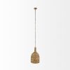 Brown Metal Single Ceiling Light With Brown Shades