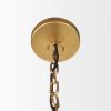 Gold Metal Single Ceiling Light With Gold Shades